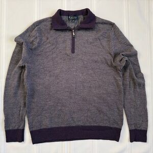 Brooks Brothers Extrafine Merino Wool 1/4 Zip
